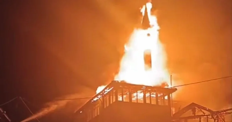 Amasra da ev yangını cami ve köy konağına sıçradı
