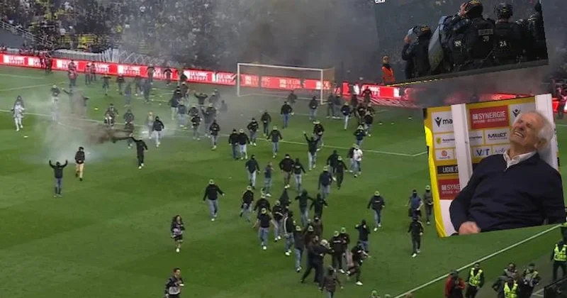 Küme düştüler sahaya daldılar! Eski Trabzonspor teknik direktörüne saldırdılar Sözcü Gazetesi