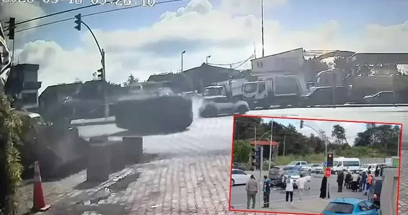 Arnavutköy’de zincirleme kaza kamerada: 1’i ağır 5 yaralı