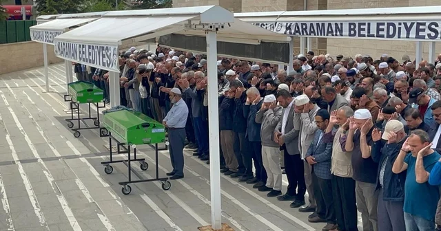 Mersin deki kazada ölen anne ve kızı Karaman da son yolculuğuna uğurlandı Karaman Haberleri