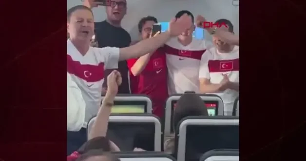 İstanbul’dan San Francisco’ya giden uçaklarda milli takım coşkusu