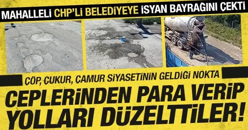 Adana da mahalleli isyan bayrağını çekti, beton mikser kiralayıp yolu düzelttiler!
