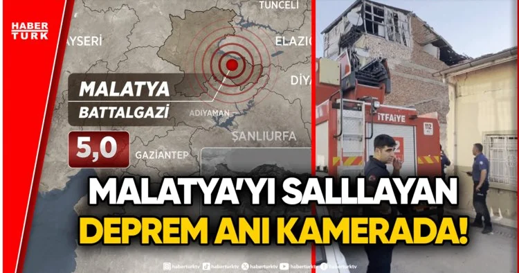Deprem Anından Görüntüler! Malatya da 5 Büyüklüğünde Deprem!