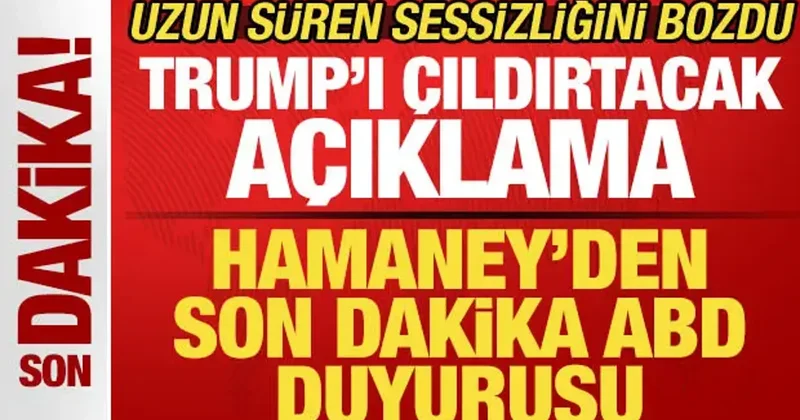 İran lideri Hamaney den son dakika ABD duyurusu! Trump ı çıldırtacak açıklama