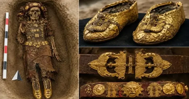 Hazar kıyısındaki mezardan çıkan sır: 1500 yıllık altın ayakkabılı kadın kim?