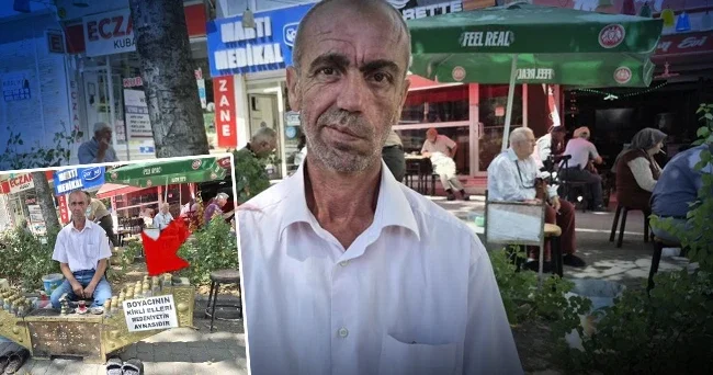 Ayakkabı boyacısının astığı yazı dikkat çekti: Aklıma böyle bir fikir geldi