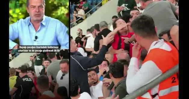 Cüneyt Özdemir tribündeki holigan için sert ifadeler kullandı