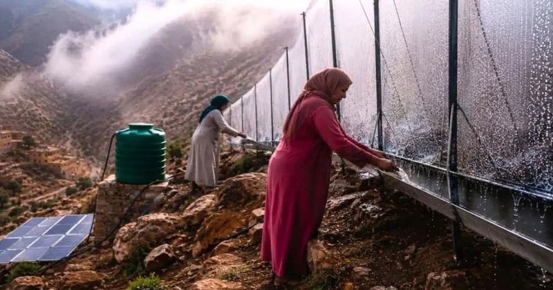 Çölün ortasında imkansızı başardılar: Dağlardaki sis toplayıp evde lıkır lıkır içiyorlar Sözcü Gazetesi