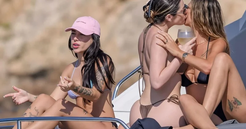 Yamal ın eski sevgilisi Nicki Nicole ün tekne tatilinde öpüşme sürprizi