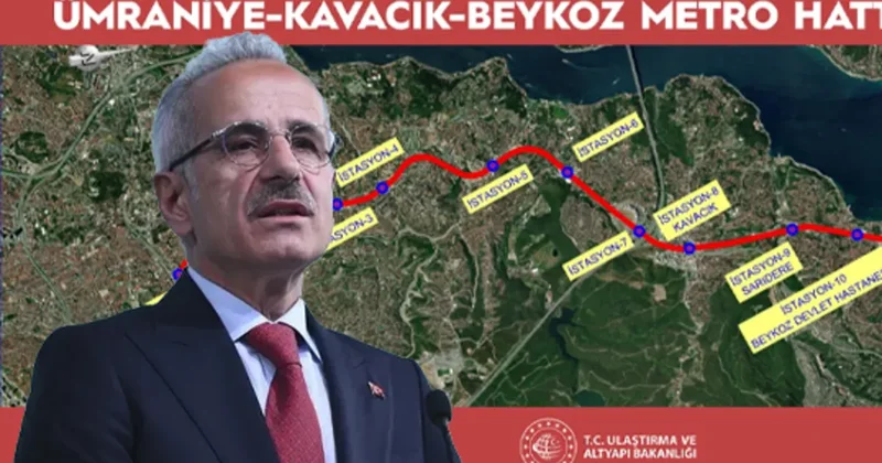 İstanbul Anadolu Yakası na yeni metro hattı! Bakan Uraloğlu duyurdu: Ümraniye, Kavacık ve Beykoz u birbirine bağlayacak