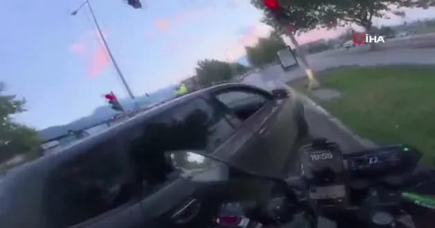 Denizli de motosikletlinin önünü kesip saldıran magandaya rekor ceza