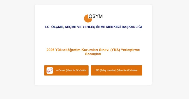 Son dakika: YKS TERCİH SONUÇLARI SORGULA: e Devlet () TIKLA