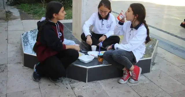 Aydın’da öğrenciler yemekhaneye alınmayınca öğle yemeğini sokakta yiyor VİDEO İZLE