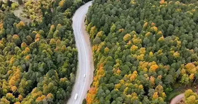 Kütahya Bursa sınırında görsel şölen: Domaniç Dağları sonbahara teslim oldu VİDEO İZLE