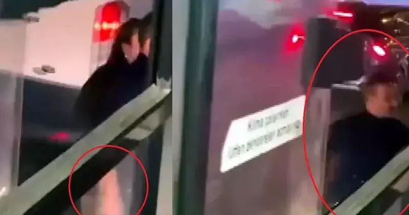 Belediye otobüsü şoförüne sopalı saldırı kamerada