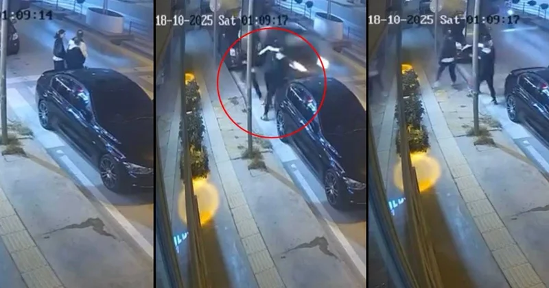 Park halindeki araca çarptı: 3 yaya son anda kurtuldu
