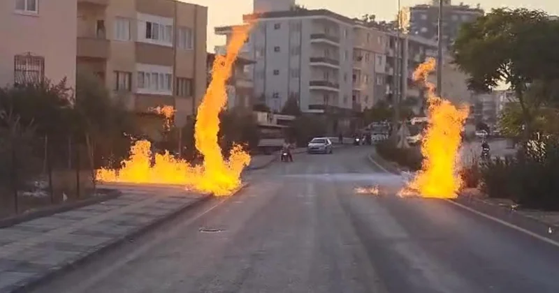 Mersin de doğal gaz hattında yangın çıktı: 2 yaralı