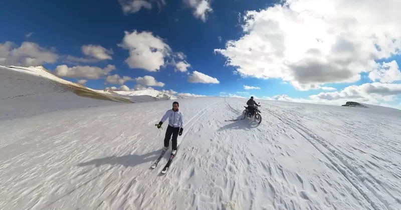 Kar kalınlığı 40 santimetreye ulaştı, sezon açıldı