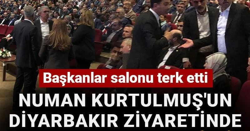 Numan Kurtulmuş un Diyarbakır ziyaretinde protokol krizi! Başkanlar salonu terk etti
