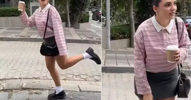 Sokakta video çeken genç kızın bacaklarına uygunsuz yorum