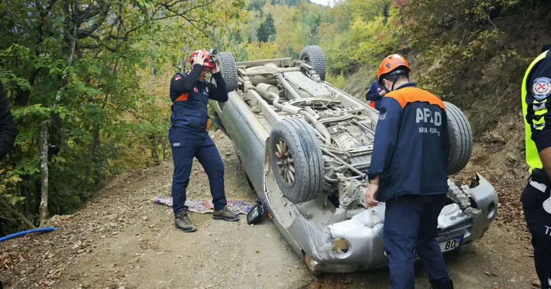 Artvin de korkutan kaza: Taklalar attı!