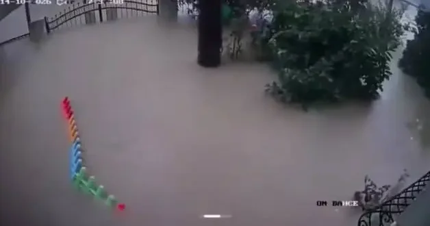 İstanbul u vuran sağanağın dehşeti! Beykoz da bahçe 60 dakikada sulara gömüldü!