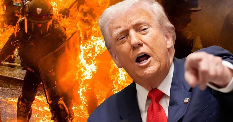 Trump tan yangın yerine dönen Fransa ya uyarı: Bir an önce sınırları kapatın