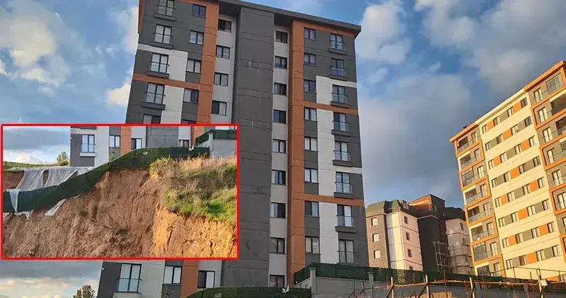 Pendik’te inşaatta toprak kayması; bitişiğindeki apartman tahliye edildi