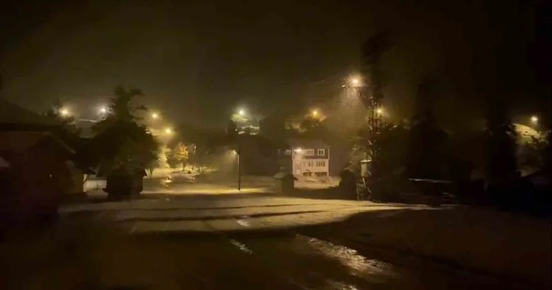 Sakarya Hendek te Çiğdem ve Dikmen yaylalarına mevsimin ilk karı gece yağdı