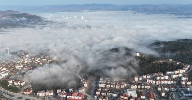Boyabat güne sis perdesiyle uyandı Sinop Haberleri