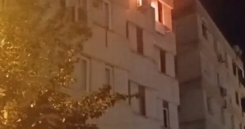 Antalya’da apartman dairesi alev alev yandı