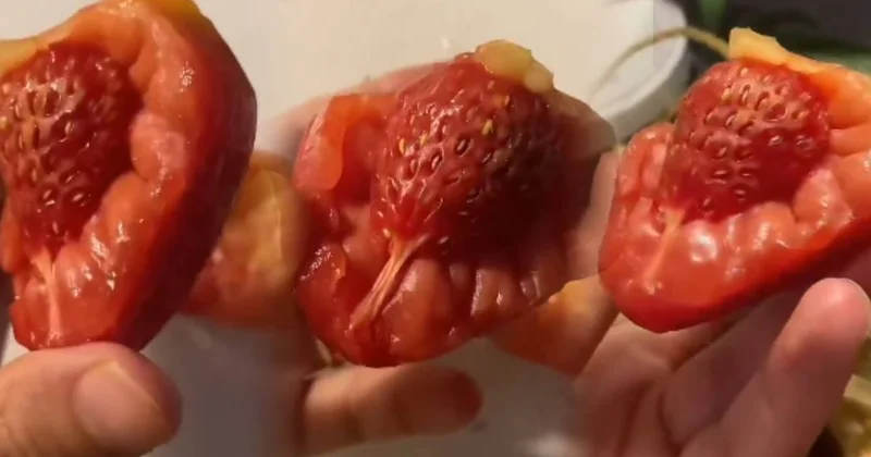 Marketten domates diye aldı evde çilek çıktı: Görünce donup kaldı Sözcü Gazetesi