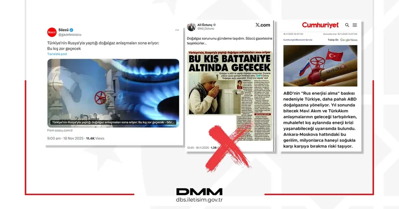 DMM den Rus gazı alımı sona erecek iddiasına yalanlama: Hiçbir gerçekliği bulunmamaktadır