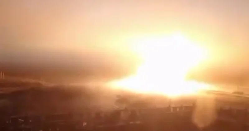 Boru hattında yaşanan dev patlama kameraya yakalandı Sözcü Gazetesi