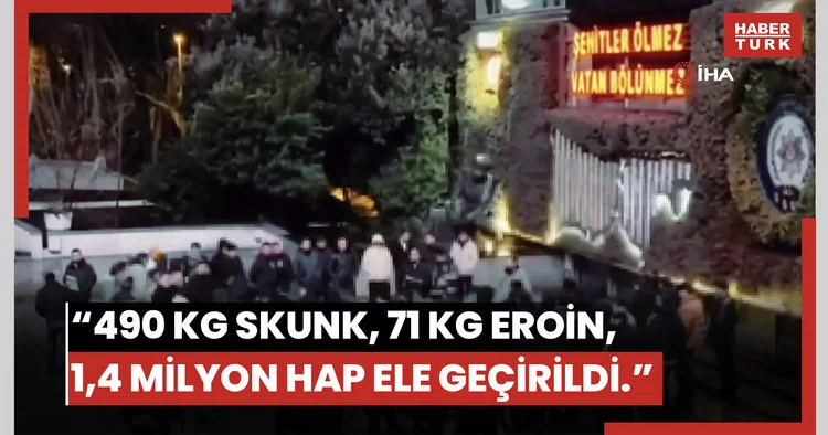 Bakan Yerlikaya: 490,5 kilogram skunk, 71 kilogram eroin, 1 milyon 446 bin adet uyuşturucu hap ele geçirdik
