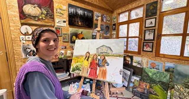 Yayla kültürünü ve Uzungöl ün unutulan hikayelerini tuvale taşıyor Trabzon Haberleri