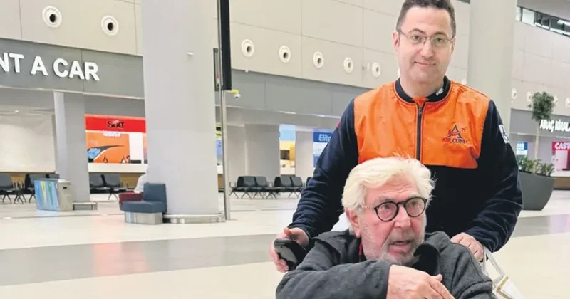Usta oyuncu Erdal Özyağcılar tekerlekli sandalye ile havalimanında! Çekmeyin beni! diyerek bağırdı
