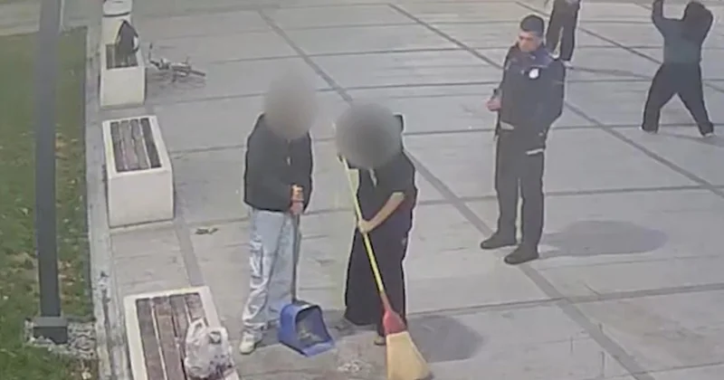 Zabıtadan gençlere çevre dersi