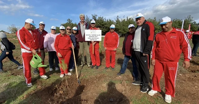 Ayvalık ta ertelenen fidan dikim etkinliğine ilgi yoğun oldu 2 bin ağaç fidanı toprakla buluşturuldu Balıkesir Haberleri