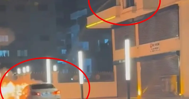 Yanan araca hortumlu müdahale yeterli olmadı