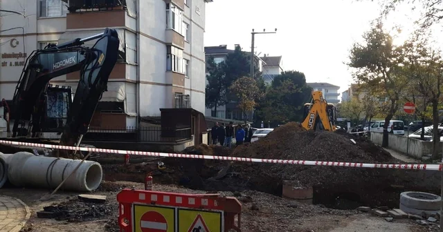 Kocaeli de altyapı çalışması sırasında doğalgaz borusu patladı Kocaeli Haberleri