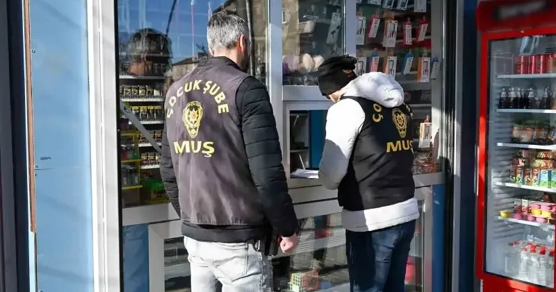 Okul çevresindeki denetimde iş yerine adli işlem Muş Haberleri