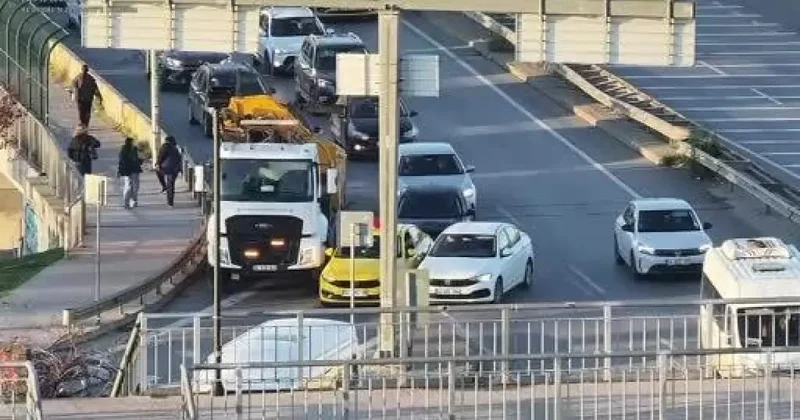 Dron destekli trafik denetiminde araçtan inip bir başka sürücüyle tartışan sürücüye ceza