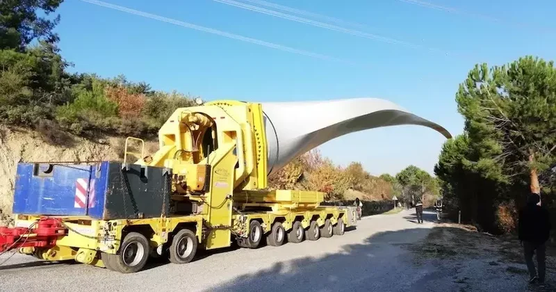 Rüzgar türbinleri kanatlarının dağlık arazide taşınması için proje geliştirildi