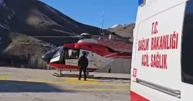 Hamile kadın ambulans helikopterle Van a getirildi Van Haberleri