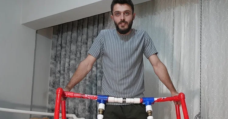 Samsunlu tesisatçı su borularından beşik yapmıştı İlginç bir işe daha imza attı: Taleplere yetişemiyor