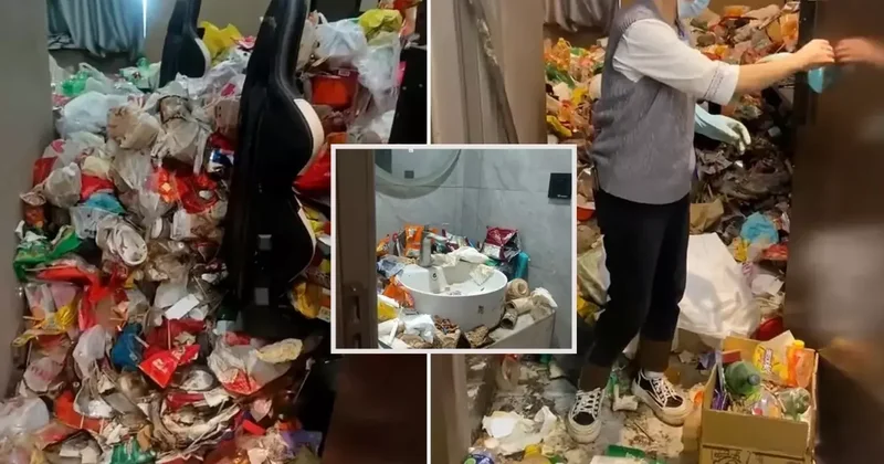 Çin deki otelde şok edici manzara: Oyun bağımlısı misafir çöp dağı bıraktı