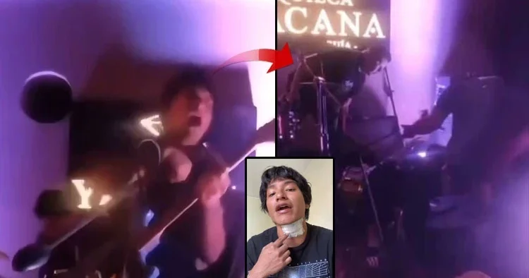 Sahnede korku dolu anlar: Konserde elektrik akımına kapılarak yere yığıldı