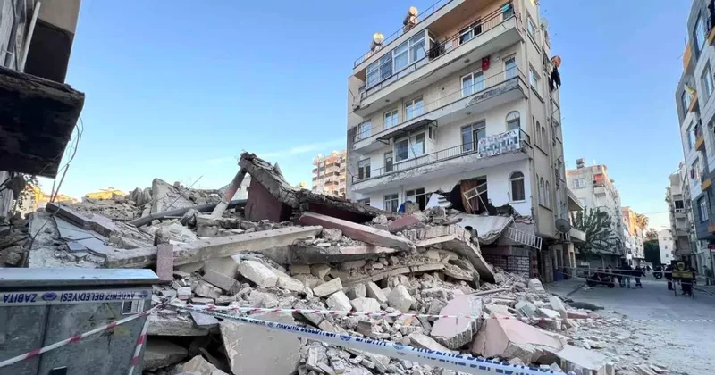 Mersin de Yıkım Faciası: Bitişik Bina Zarar Gördü