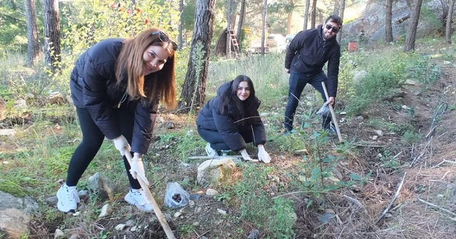 Kazdağlarında Bal Ormanına üniversiteli desteği Balıkesir Haberleri